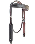Bar H Equine American Leather Horse Saddle Tack One Ear Headstall | Breast Collar Browband Wither Strap Set BER266