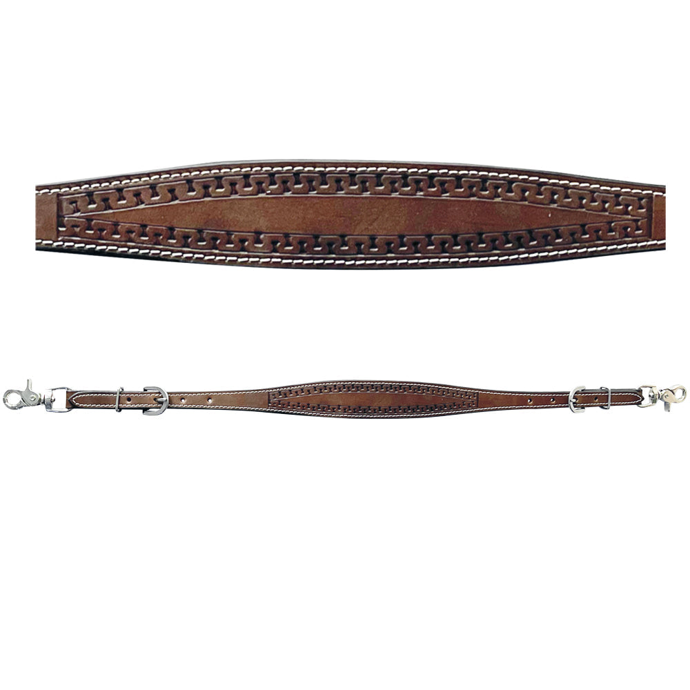 Bar H Equine American Leather Horse Saddle Tack One Ear Headstall | Breast Collar Browband Wither Strap Set BER266