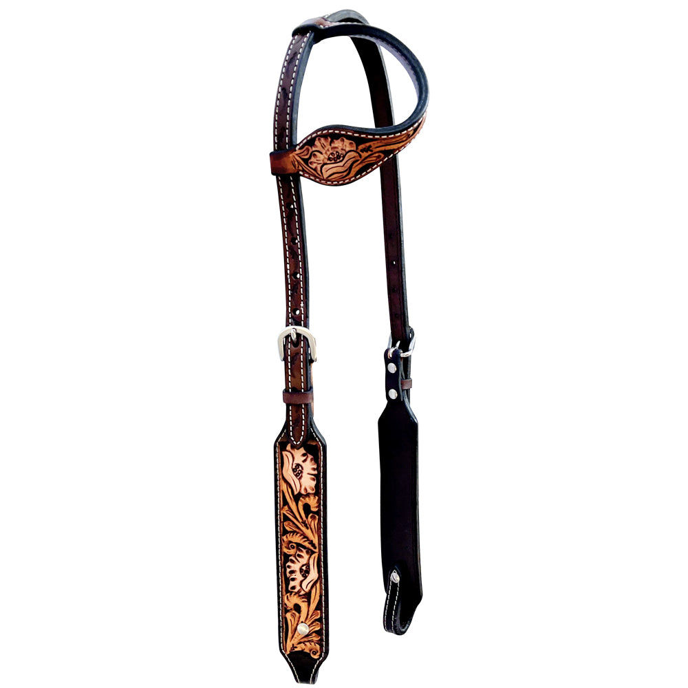 Bar H Equine Genuine Western American Leather Horse Premium Headstall &amp; Breast Collar Set