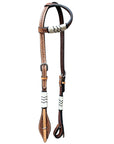 Bar H Equine American Leather Horse Saddle Tack One Ear Headstall | Breast Collar Browband Wither Strap Set BER279