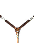 Bar H Equine American Leather Horse Saddle Tack One Ear Headstall | Breast Collar Browband Wither Strap Set BER279