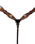 Bar H Equine American Leather Horse Saddle Tack One Ear Headstall | Breast Collar | Browband Headstall | Wither Strap | Tack Set BER280
