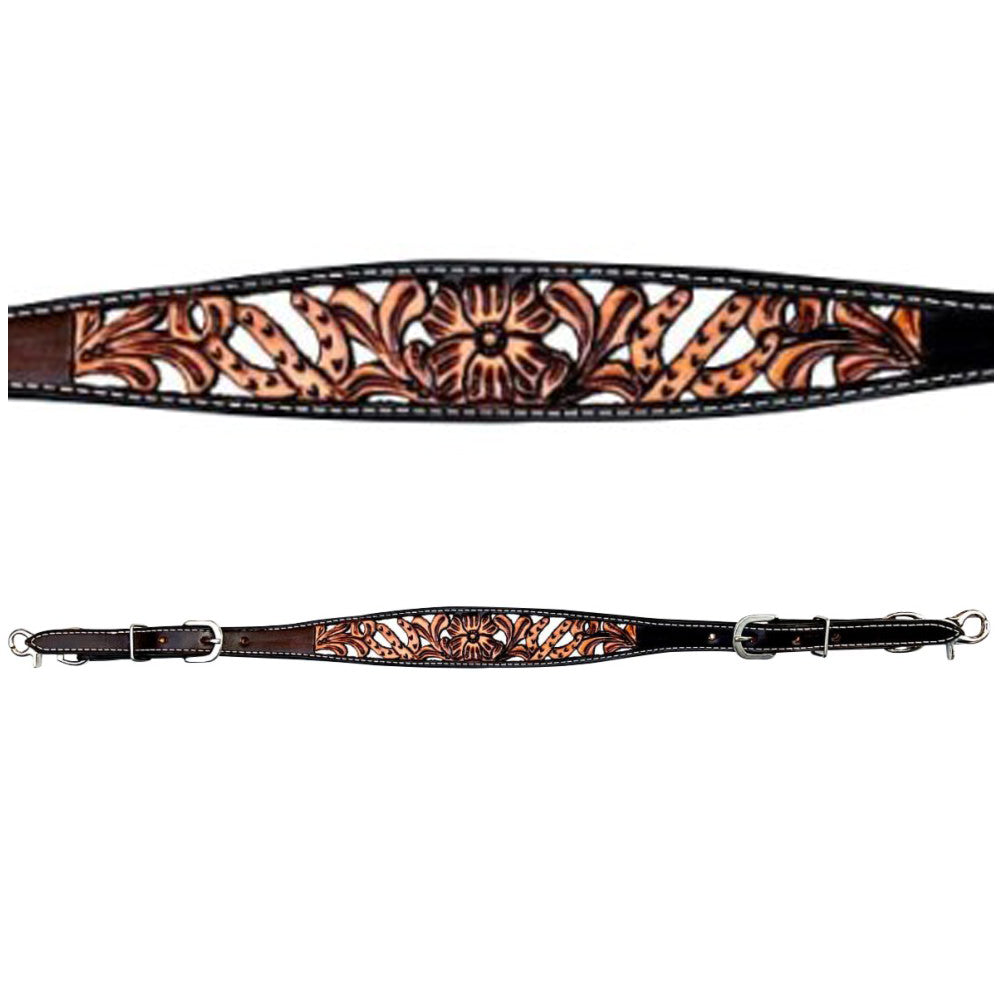 Bar H Equine American Leather Horse Saddle Tack One Ear Headstall | Breast Collar | Browband Headstall | Wither Strap | Tack Set BER280
