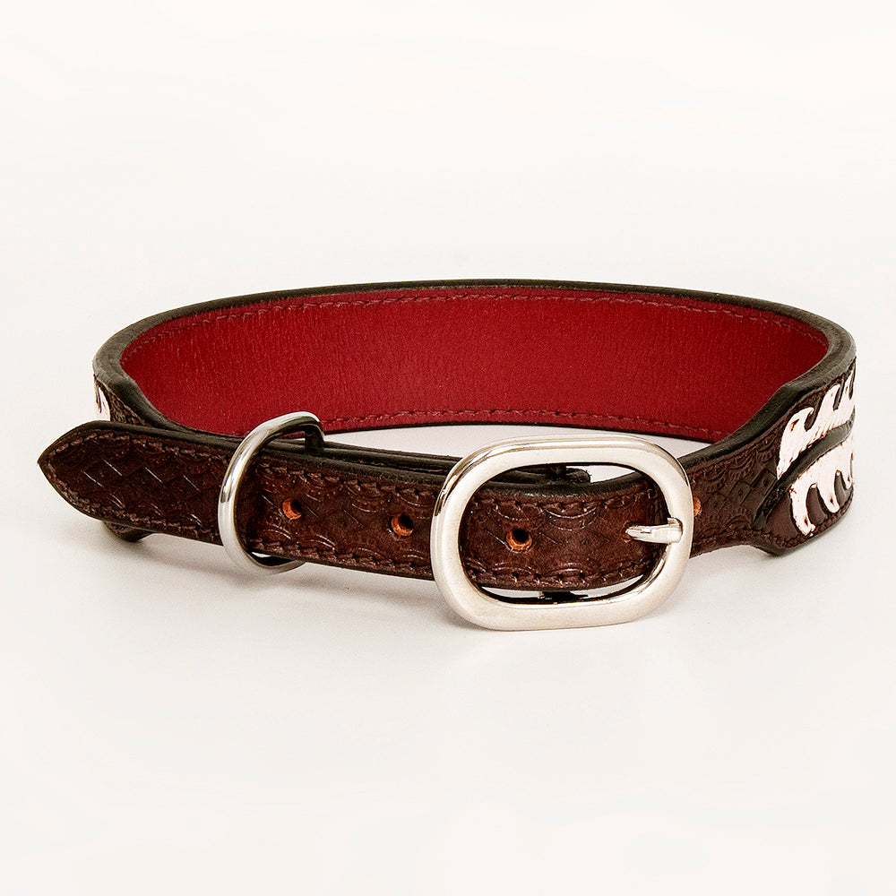 HILASON Western Genuine Leather Heavy Duty Hand Painted Dog Collar