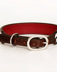 HILASON Western Genuine Leather Heavy Duty Hand Painted Dog Collar