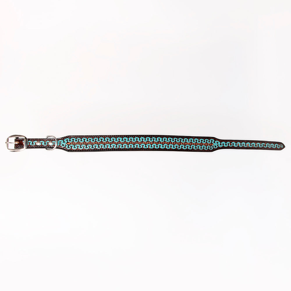 HILASON Western Genuine Leather Heavy Duty Hand Painted Dog Collar