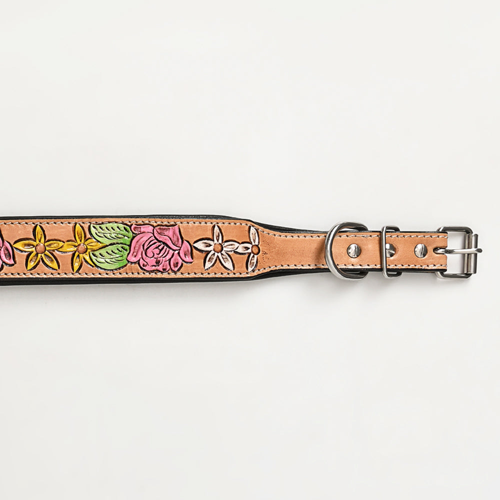 HILASON Western Genuine Leather Heavy Duty Hand Painted Dog Collar