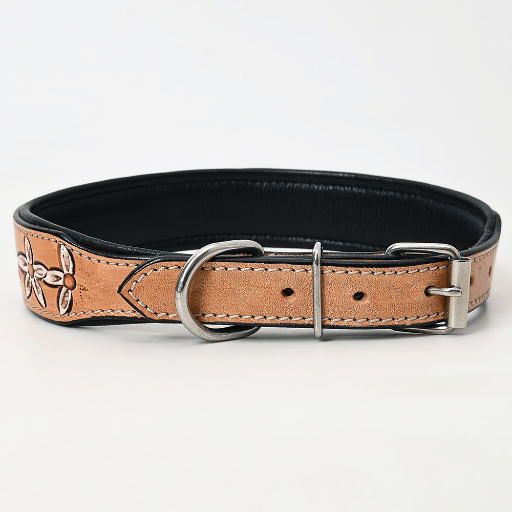 HILASON Western Genuine Leather Heavy Duty Hand Painted Dog Collar