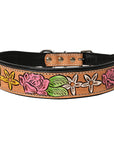 HILASON Western Genuine Leather Heavy Duty Hand Painted Dog Collar