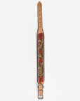 HILASON Western Genuine Leather Heavy Duty Dog Collar Floral Tooled