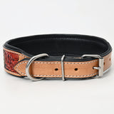 Hand-Painted Floral Leather Dog Collar | Heavy-Duty & Stylish