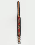 HIlason Genuine Leather Dog Collar Hand Tooled