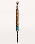 HILASON Western Genuine Leather Heavy Duty Hand Painted Dog Collar