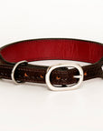 HILASON Western Genuine Leather Heavy Duty Hand Painted Dog Collar