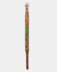 HILASON Western Genuine Leather Heavy Duty Hand Painted Dog Collar