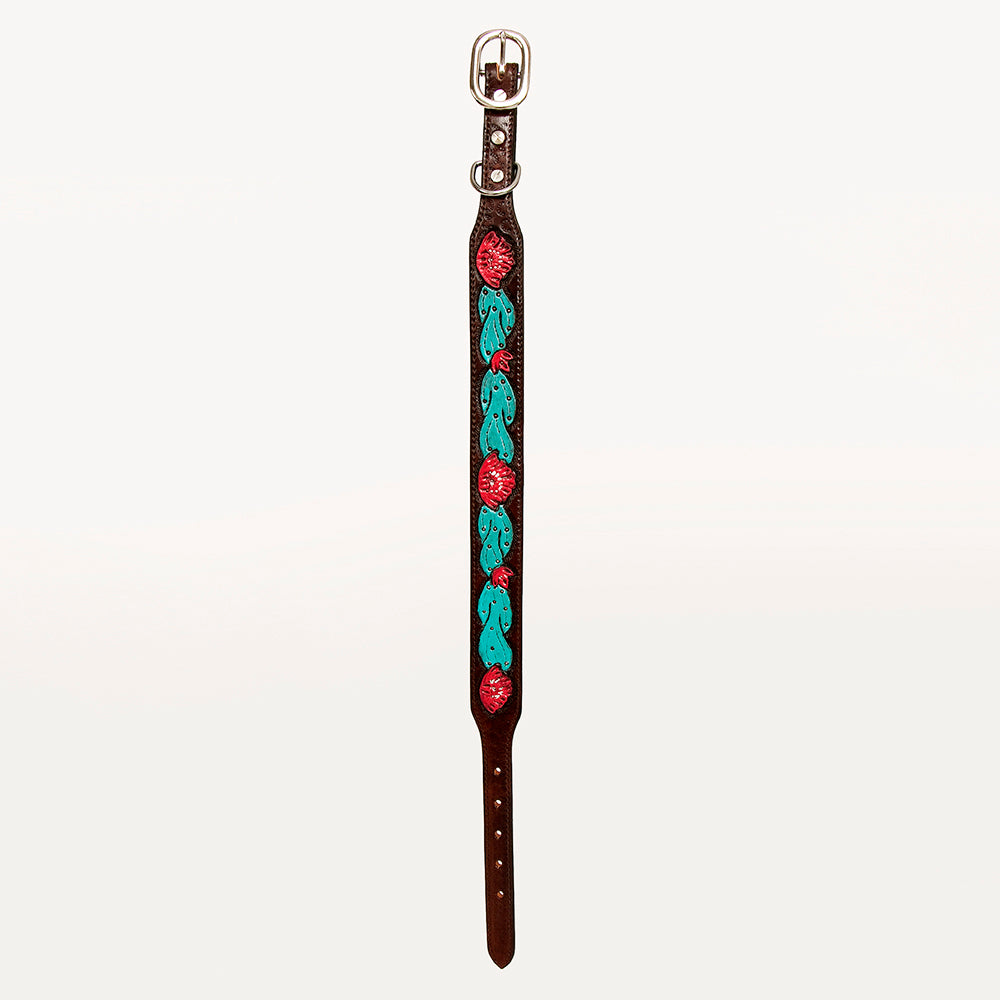 HILASON Western Genuine Leather Heavy Duty Hand Painted Dog Collar