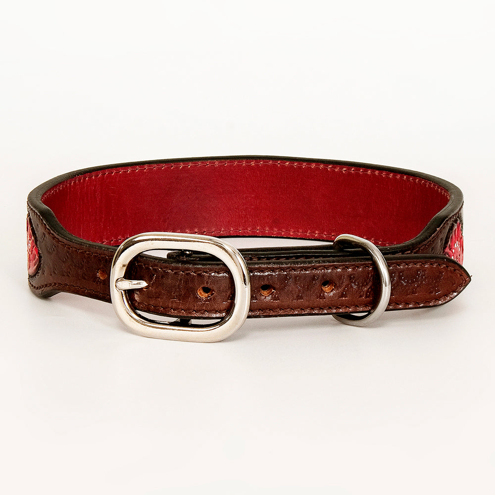 HILASON Western Genuine Leather Heavy Duty Hand Painted Dog Collar