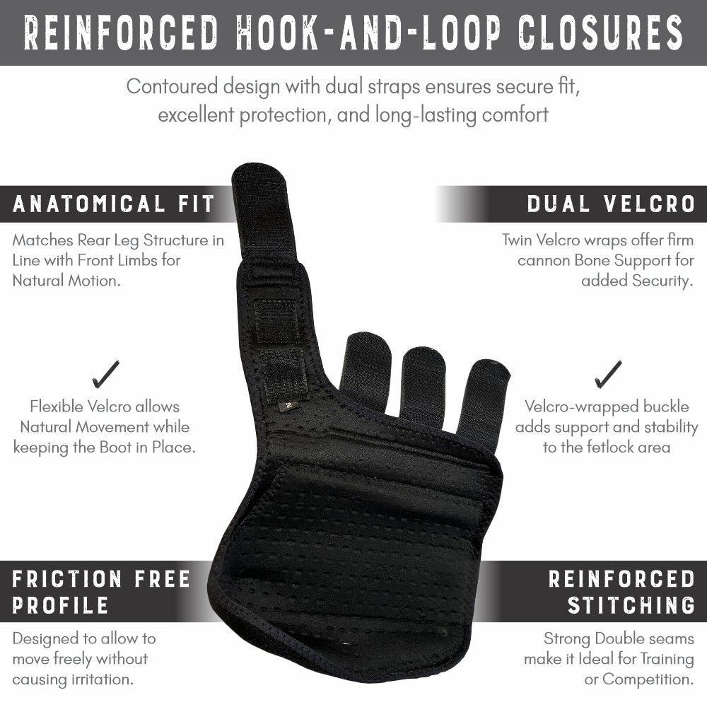 HILASON L M S Horse Front Rear Hind Leg Sport Boot 2 Pack | 4 Pack | Horse Leg Boots