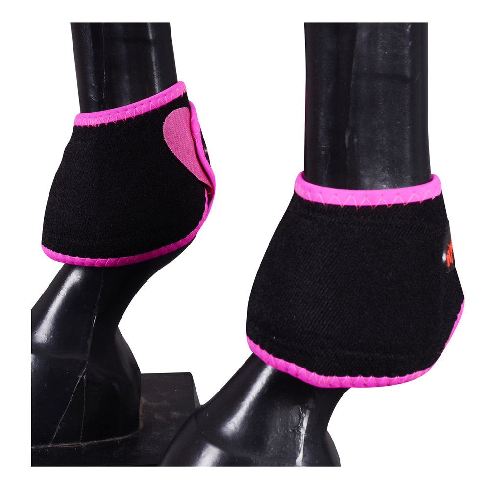 HILASON Bell Boots for Horses No Turn Protection Comfort &amp; Durability Quick Wrap Hook and Loop Jumping Boots Sold in Pairs