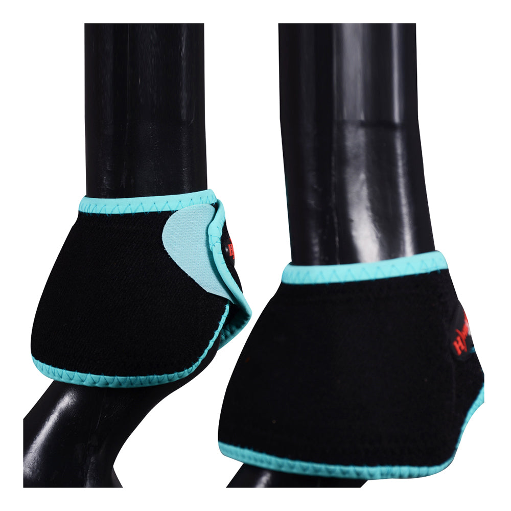 HILASON Bell Boots for Horses No Turn Protection Comfort &amp; Durability Quick Wrap Hook and Loop Jumping Boots Sold in Pairs