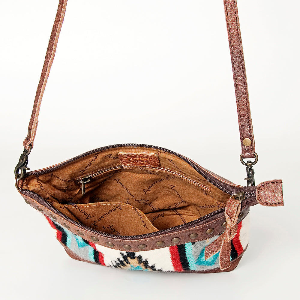 American Darling Saddle Blanket Genuine Leather Women Bag Western Handbag Purse