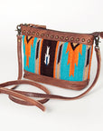 American Darling Saddle Blanket Genuine Leather Women Bag Western Handbag Purse