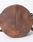 American Darling ADBG839B Canteen Hand Tooled Saddle Blanket Genuine Leather Women Bag Western Handbag Purse