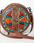 ADBG839C American Darling Hand Tooled Saddle Blanket Genuine Leather Women Bag Western Handbag Purse