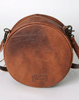 American Darling Canteen Hand Tooled Saddle Blanket Genuine Leather Western Women Bag | Handbag Purse Canteen Travel