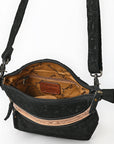 American Darling ADBG840 Crossbody Hand Tooled Embossed Genuine Leather Genuine Leather Women Bag Western Handbag Purse