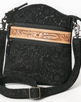 American Darling ADBG840 Crossbody Hand Tooled Embossed Genuine Leather Genuine Leather Women Bag Western Handbag Purse