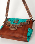 ADBG842C American Darling Hand Tooled Hair On Genuine Leather Women Bag Western Handbag Purse