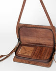 ADBG844B American Darling Hand Tooled Saddle Blanket Genuine Leather Women Bag Western Handbag Purse