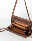 ADBG844B American Darling Hand Tooled Saddle Blanket Genuine Leather Women Bag Western Handbag Purse