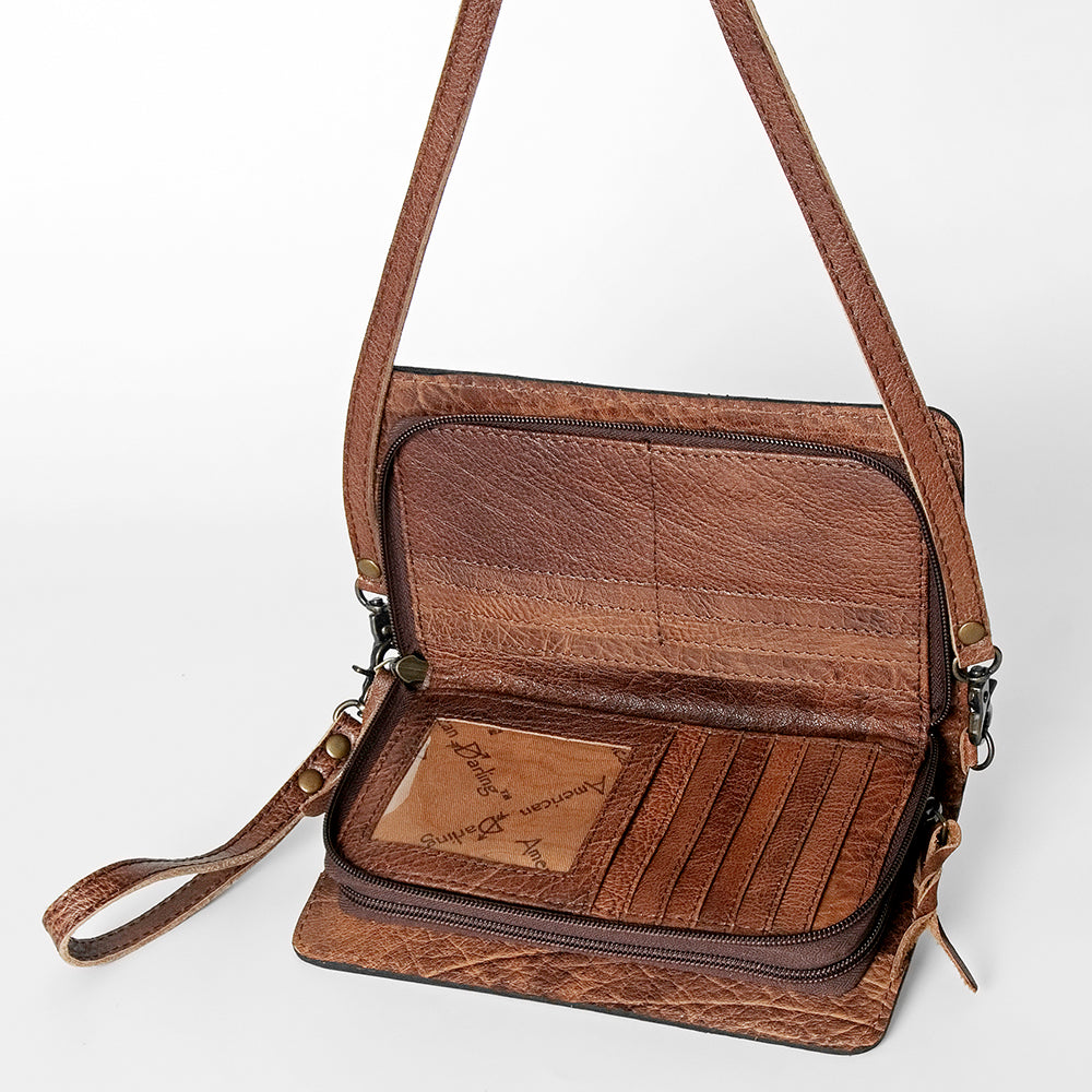 ADBG844C American Darling Hand Tooled Saddle Blanket Genuine Leather Women Bag Western Handbag Purse