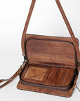 ADBG844C American Darling Hand Tooled Saddle Blanket Genuine Leather Women Bag Western Handbag Purse