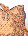 American Darling ADBG848 Hobo Hand Tooled Genuine Leather Women Bag Western Handbag Purse