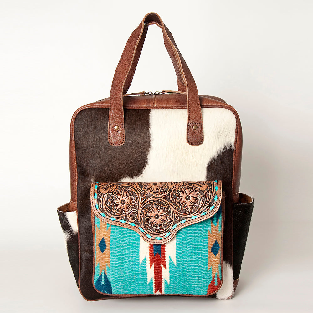 ADBG849A American Darling Saddle Blanket Hair On Genuine Leather Women Bag Western Handbag Purse