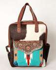 ADBG849A American Darling Saddle Blanket Hair On Genuine Leather Women Bag Western Handbag Purse