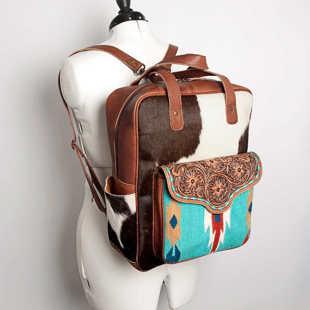 ADBG849A American Darling Saddle Blanket Hair On Genuine Leather Women Bag Western Handbag Purse