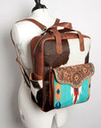 ADBG849A American Darling Saddle Blanket Hair On Genuine Leather Women Bag Western Handbag Purse
