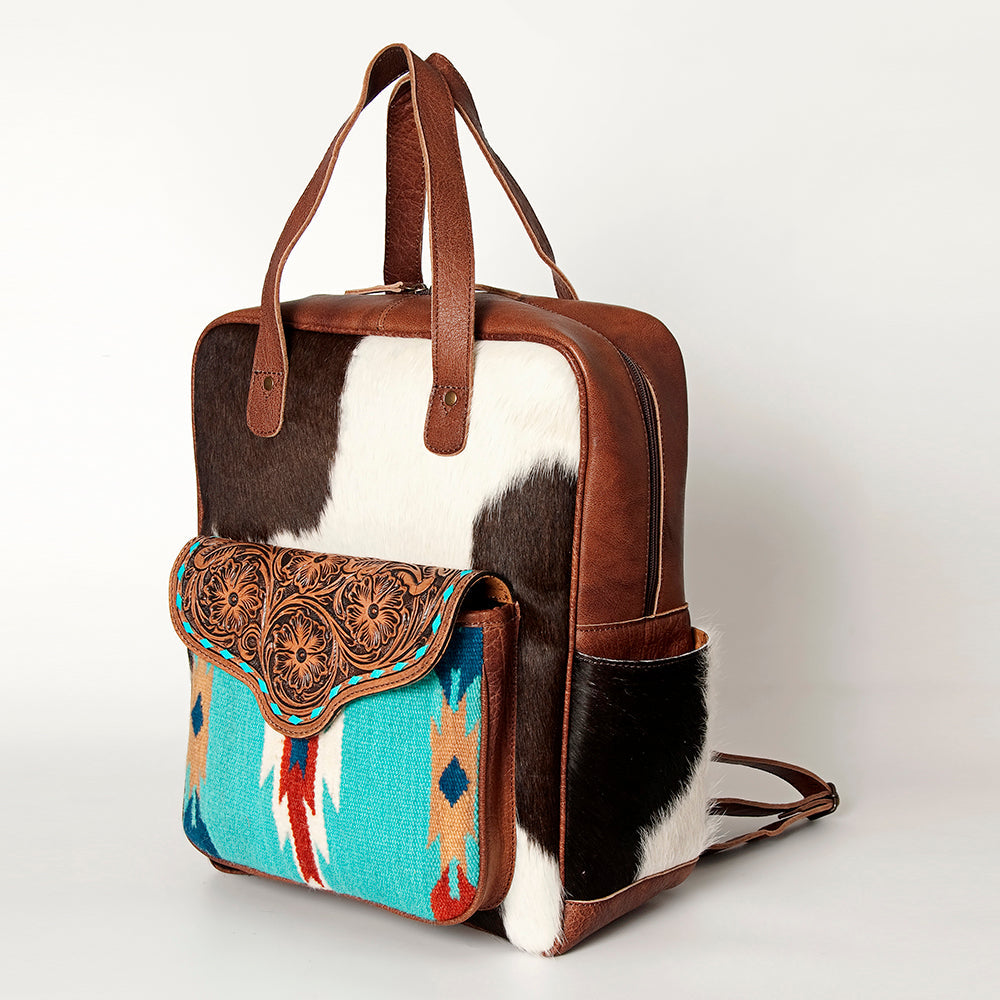 ADBG849A American Darling Saddle Blanket Hair On Genuine Leather Women Bag Western Handbag Purse