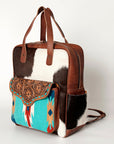ADBG849A American Darling Saddle Blanket Hair On Genuine Leather Women Bag Western Handbag Purse