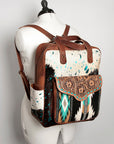 American Darling Backpack Saddle Blanket Hair On Genuine Leather Western Women Bag Handbag Purse | for Laptop School