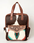 American Darling Backpack Saddle Blanket Hair On Genuine Leather Western Women Bag Handbag Purse | for Laptop School