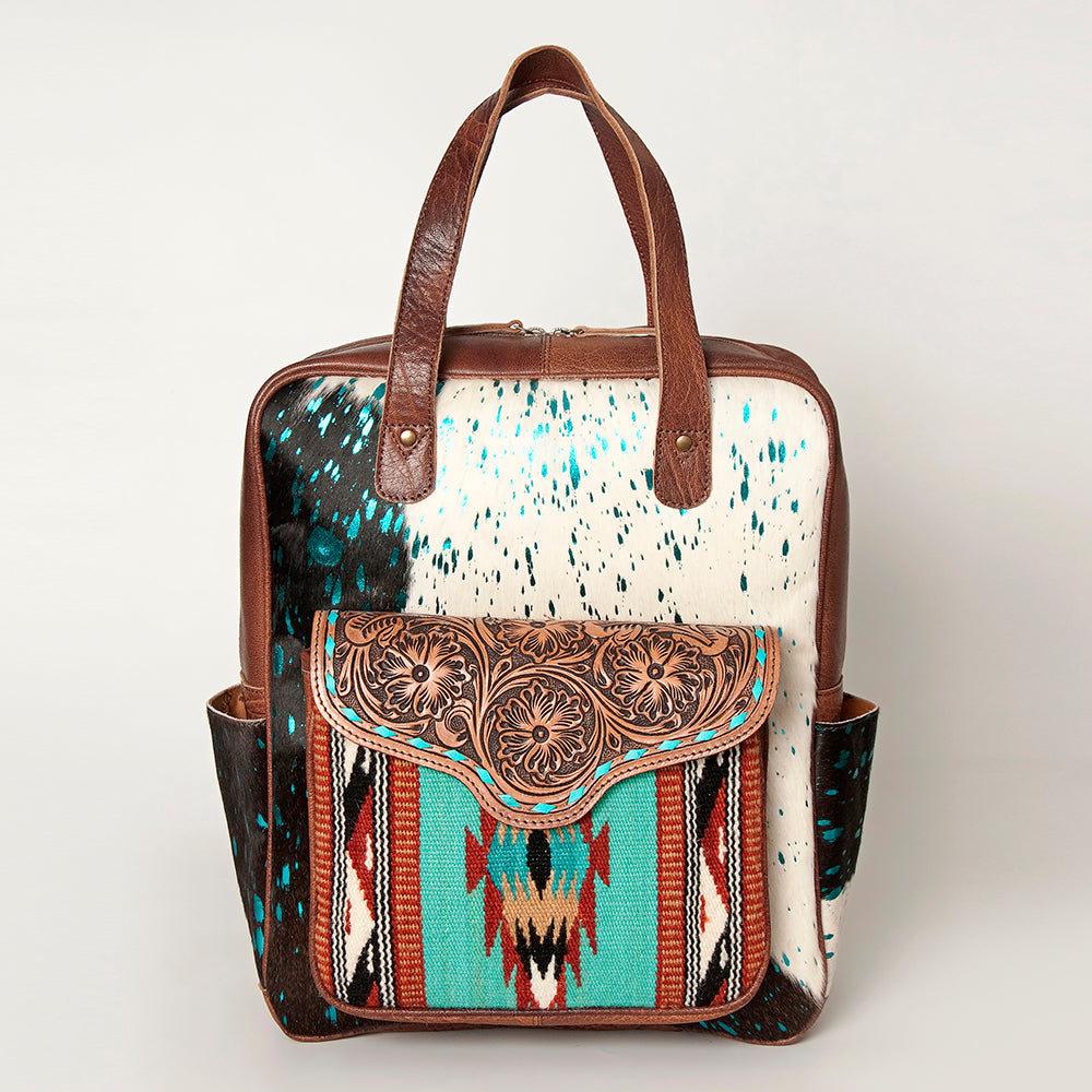 ADBG849D American Darling Saddle Blanket Hair On Genuine Leather Women Bag Western Handbag Purse