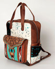 ADBG849D American Darling Saddle Blanket Hair On Genuine Leather Women Bag Western Handbag Purse