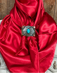 35X35" Solid Electric Red Wild Rag / Scarf WRS10 - Western Concho Wild Rag Slides - Assorted