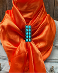 35X35" Solid Orange Wild Rag / Scarf WRS20 - Western Concho Wild Rag Slides - Assorted