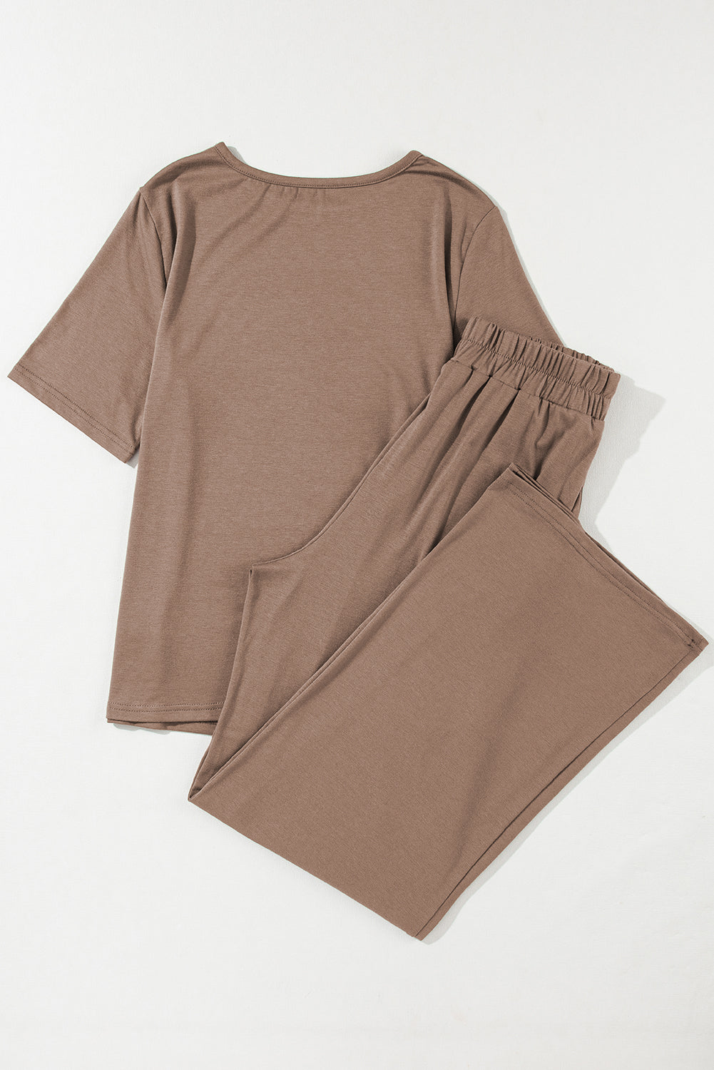 Solid Top and Pants Set
